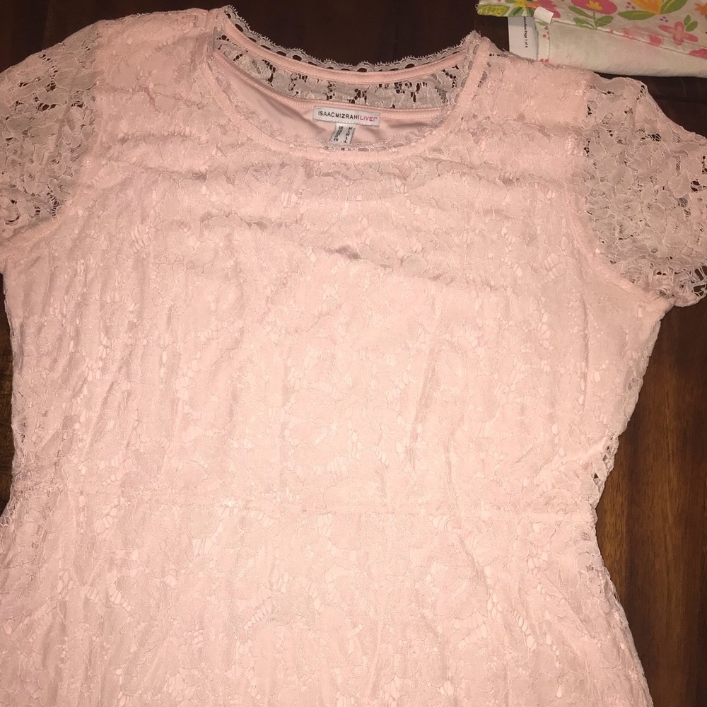 Lace peplum top